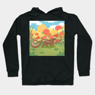 Chippy Munk in Flowers Hoodie